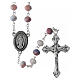 Rosario Madonna Miracoloso grani rosa 8 mm s1