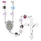 Miraculous Madonna Rosary with 8 mm Multicolor Cat‑Eye Glass Beads s4