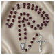 Rosary with 0.31-inch dark amethyst faceted beads and Miraculous Medal s2