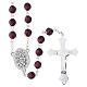 Rosary with 0.31-inch dark amethyst faceted beads and Miraculous Medal s4