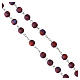 Divine Mercy rosary with 0.31-inch red marbled resin beads s3