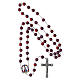 Divine Mercy rosary with 0.31-inch red marbled resin beads s4