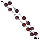 Our Lady of Graces rosary, 0.31-inch red marbled glass beads s3