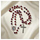 Chapelet Vierge Miraculeuse grains marbrés rouges  8 mm en verre s2