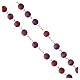 St. Michael the Archangel rosary with 0.31-inch red marbled resin beads s3
