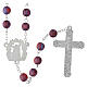 St. Michael the Archangel rosary with 0.31-inch red marbled resin beads s4