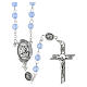 St. Michael the Archangel rosary with 0.24-inch light-blue beads s1