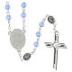 St. Michael the Archangel rosary with 0.24-inch light-blue beads s4