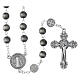 St. Benedict rosary, 0.31-inch grey beads s1