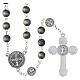 St. Benedict rosary, 0.31-inch grey beads s3