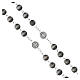 St. Benedict rosary, 0.31-inch grey beads s4