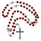 Terço Sagrado Coração contas acrílicas vermelhas 8 mm s5
