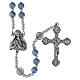 Chapelet Vierge Miraculeuse 8 mm grains bleu givré s1