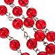 Ruby red glass rosary Miraculous Medal s3