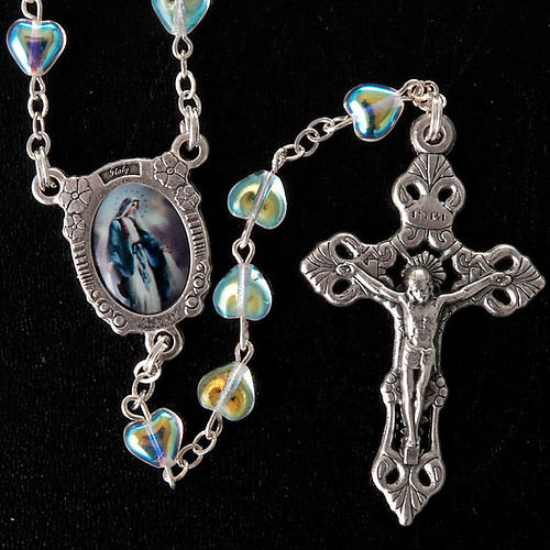 Miraculous Medal Heart-shaped rosary beads 4