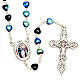 Miraculous Medal black glass rosary s1
