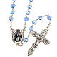 Miraculous Medal blue glass rosary s1