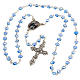 Miraculous Medal blue glass rosary s2