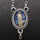 Rosario vidrio Virgen de Gonare azul turquesa rosado s5