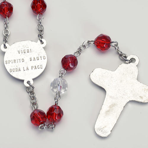 Rosary in red glass 6 mm 2