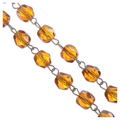 Yellow rosary in half crystal 5 mm 4