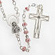 Rosary beads in red & white glass 4 mm s3