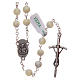 Rosary in imitation crystal, green colour 6mm s2