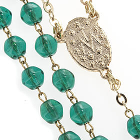 Chapelets en verre: Chapelet demi-cristal vert 6mm