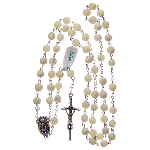 Rosary in imitation crystal, green colour 6mm 4