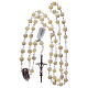 Rosary in imitation crystal, green colour 6mm s4