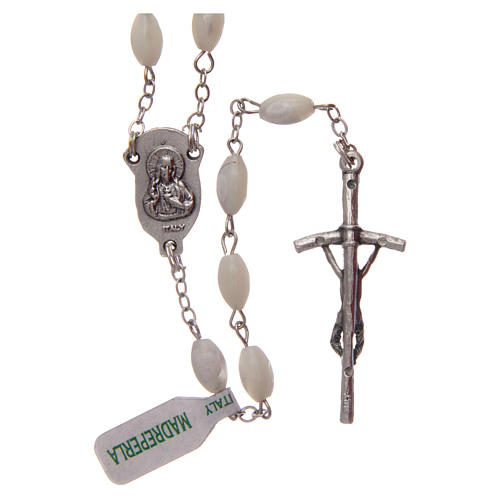 Rosario vetro marrone Padre Pio 2