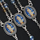 Rosary in glass with Our Lady of Gonare, blue, yellow, black s2