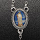 Rosary in glass with Our Lady of Gonare, blue, yellow, black s5