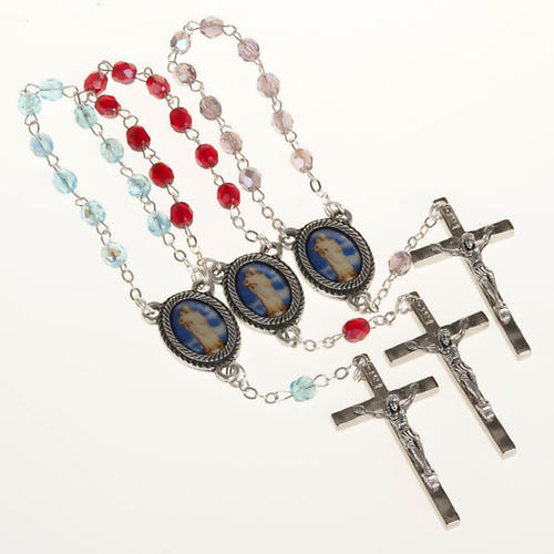 Decade rosary with glass beads, Our Lady 1