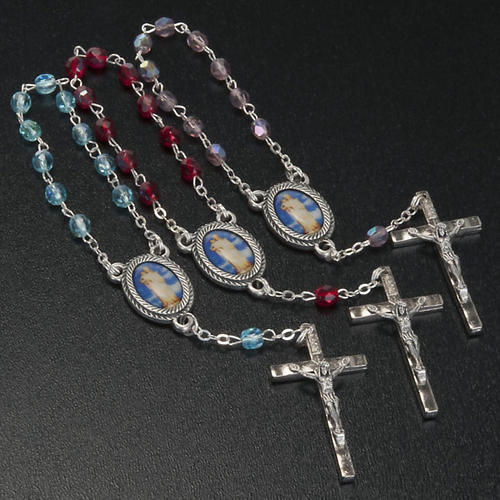 Decade rosary with glass beads, Our Lady 2