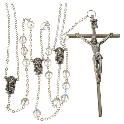 Wedding rosaries, crystal-like brads 8mm 1