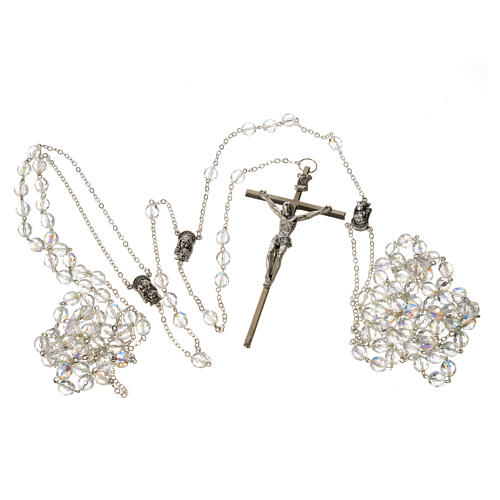 Wedding rosaries, crystal-like brads 8mm 5