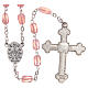 STOCK Pink glass rosary, hand-set s2