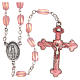 STOCK Pink glass rosary, hand-set s1
