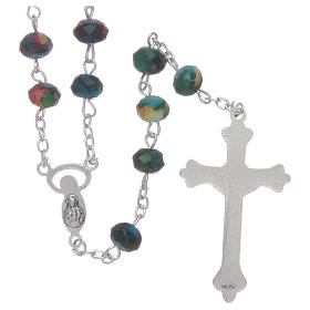 Rosary with multifaceted green grains