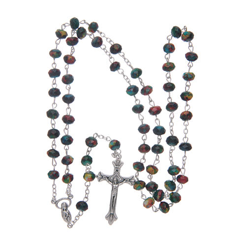 Rosary with multifaceted green grains 4