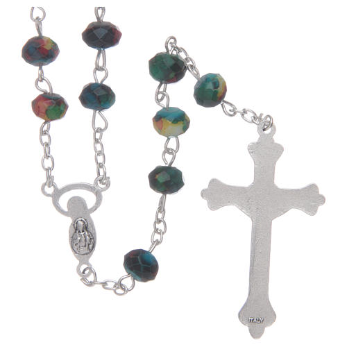Rosary with multifaceted green grains 2