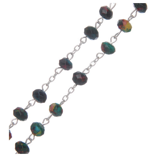 Rosary with multifaceted green grains 3