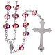 Rosary with red grains in multifaceted glass s2