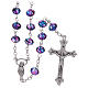 Rosary with purple multifaceted glass grains s1