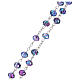 Rosary with purple multifaceted glass grains s3