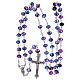 Rosary with purple multifaceted glass grains s4