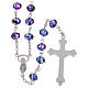Rosary with purple multifaceted glass grains s2