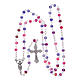 Rosary with multicoloured grains in glass s4