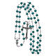 Rosary beads in turquoise glass, 6mm s4